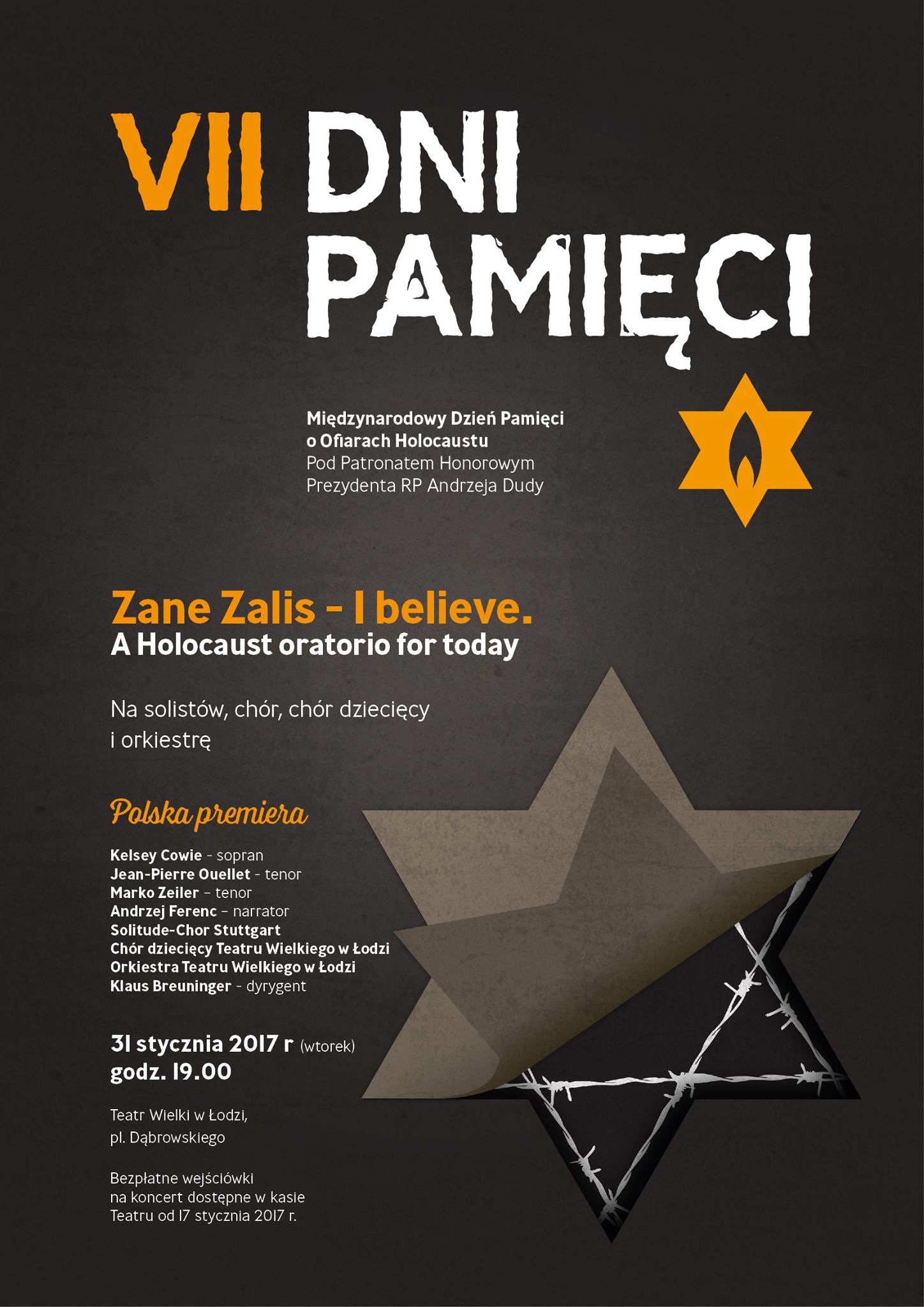 Plakat - Material der Staatsoper Lodz / materiały Teatru Wielkiego w Łodzi